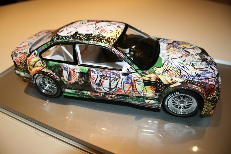 modelcar BMW M3 GTR Art Car produced by Minichamps BMW Art Car Museum 
