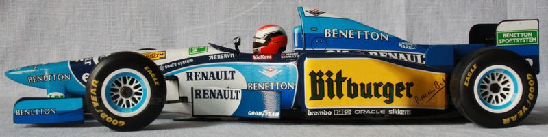 Benetton Renault B195 modelcar, Minichamps 1:18 in racing 