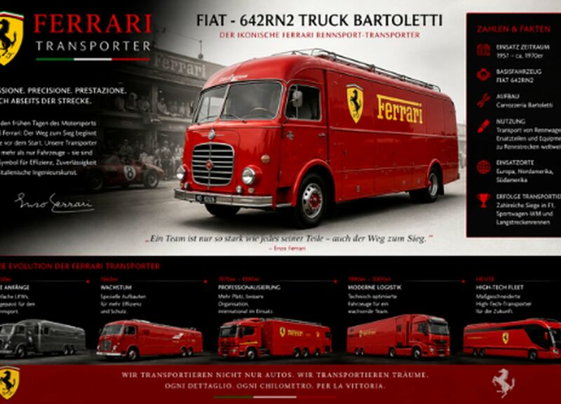 aerospace Kategorie Ferrari Transporter 1:18 Abbildung
